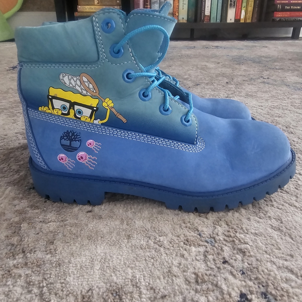 Blue SpongeBob Timberland Boots